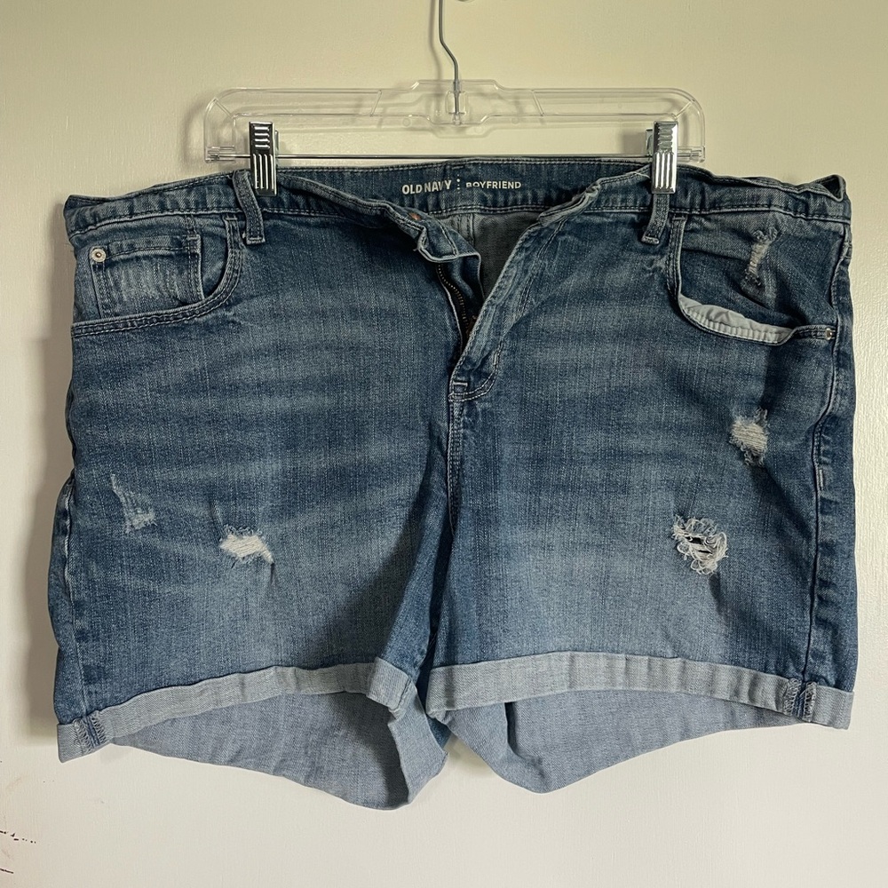 Old Navy Blue Distressed Shorts